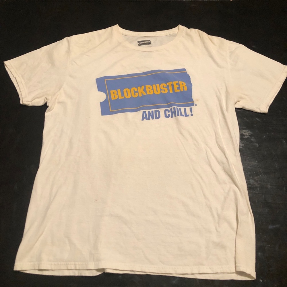 Blockbuster White Logo T-Shirt